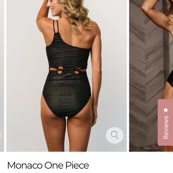 New!Baltic Born NWT Black Cutout One-Piece Swimsuit Large - Picture 5 of 12